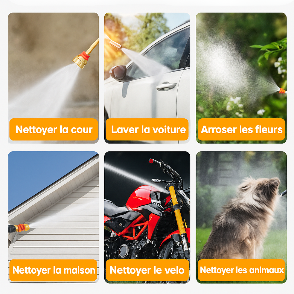 Nettoyeur Haute Pression Sans Fil à Batterie – Usage Domestique & Auto