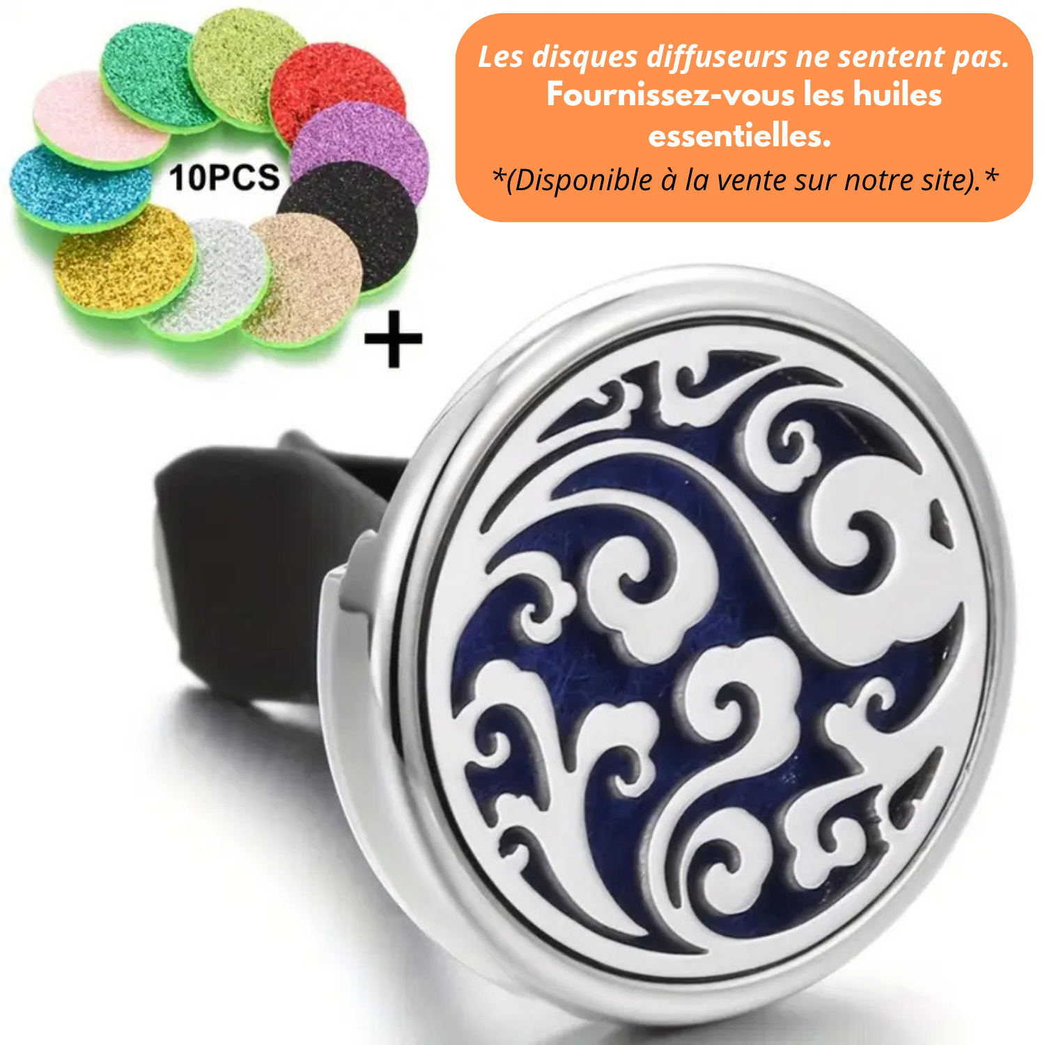 Diffuseur de Parfum Voiture avec 10 Pendentifs Rechargeables