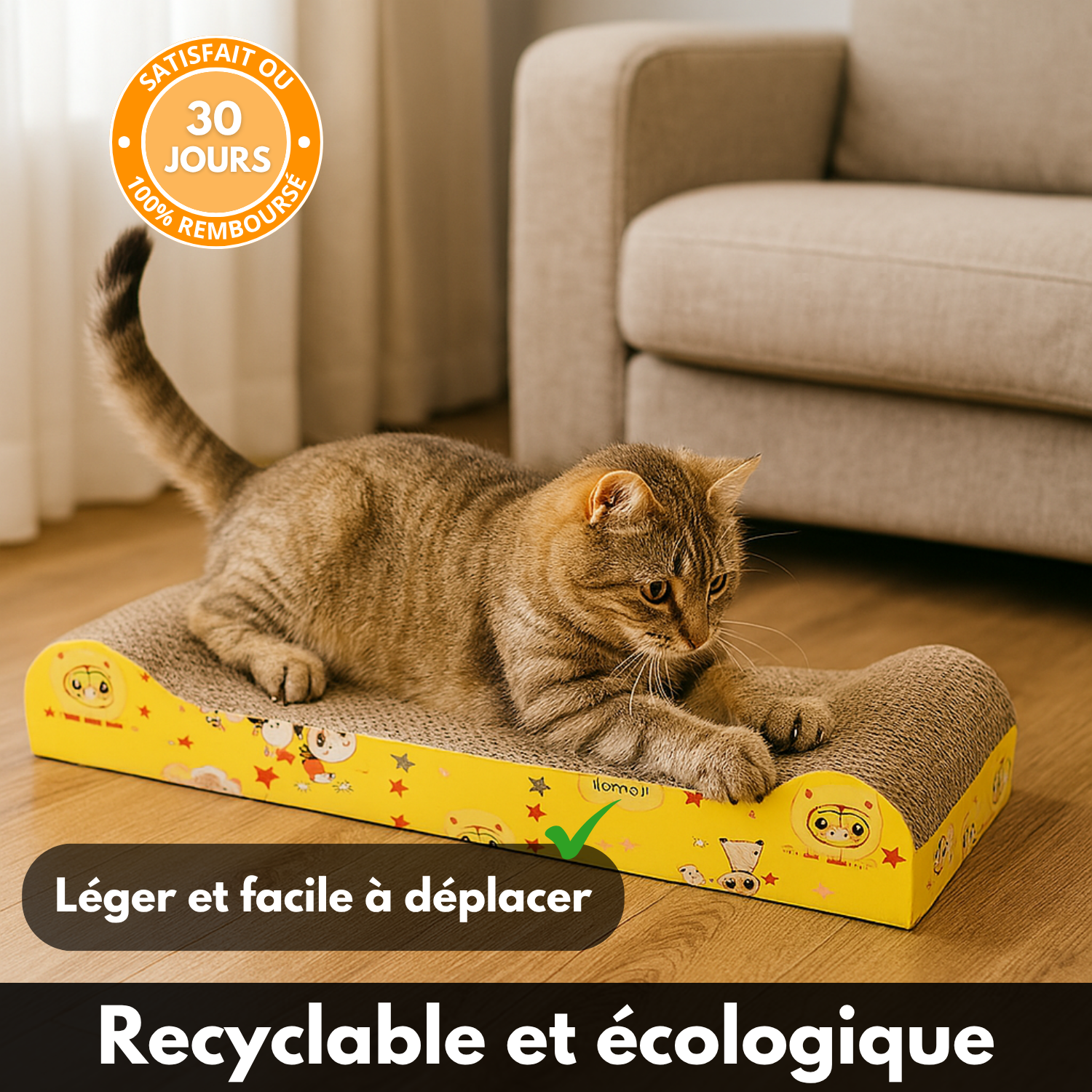 WaveScratch™ – Griffoir Ondulé Relaxant pour Chats