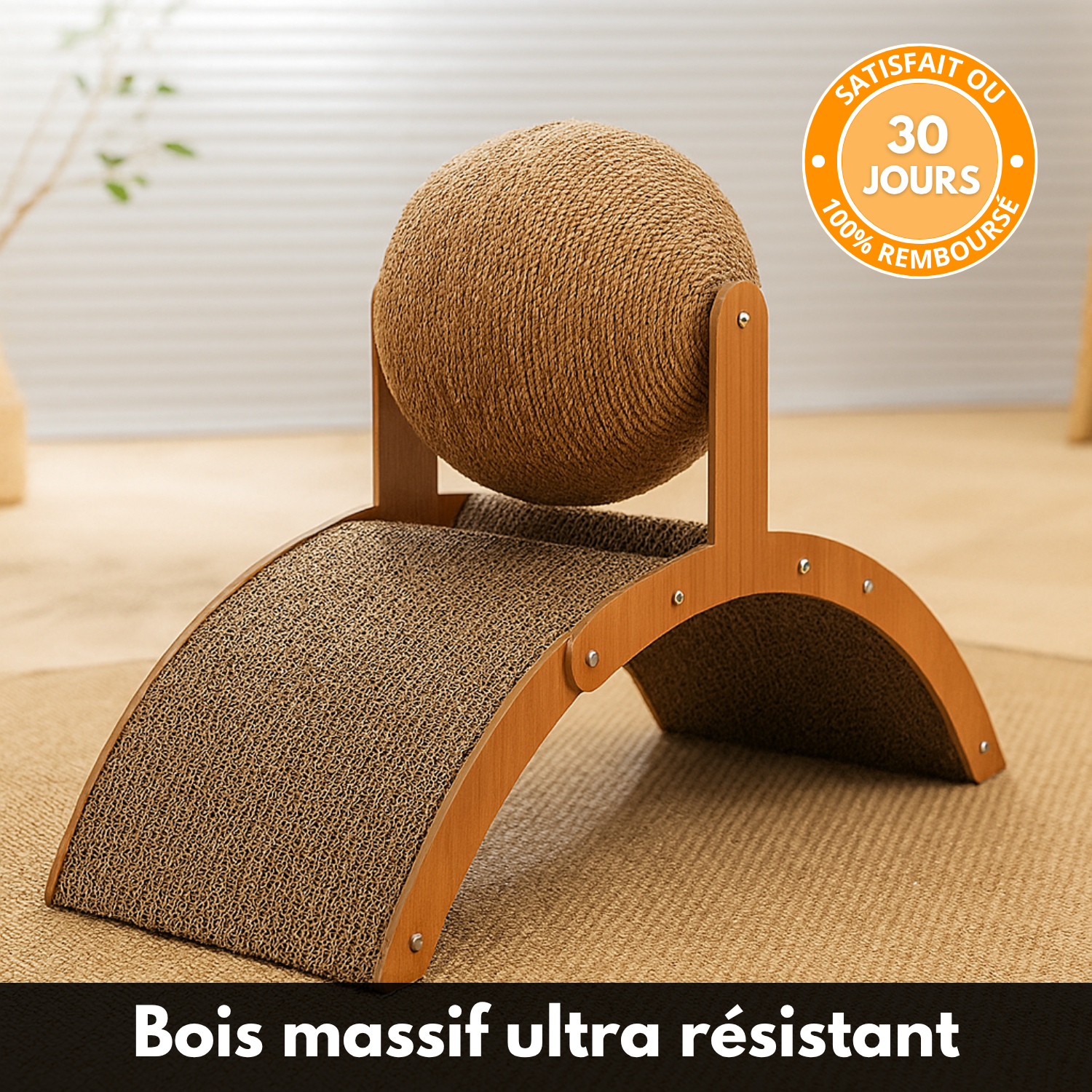 WoodBallPlay™ – Balle à Griffer Design pour Chats