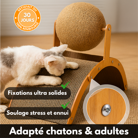 WoodBallPlay™ – Balle à Griffer Design pour Chats