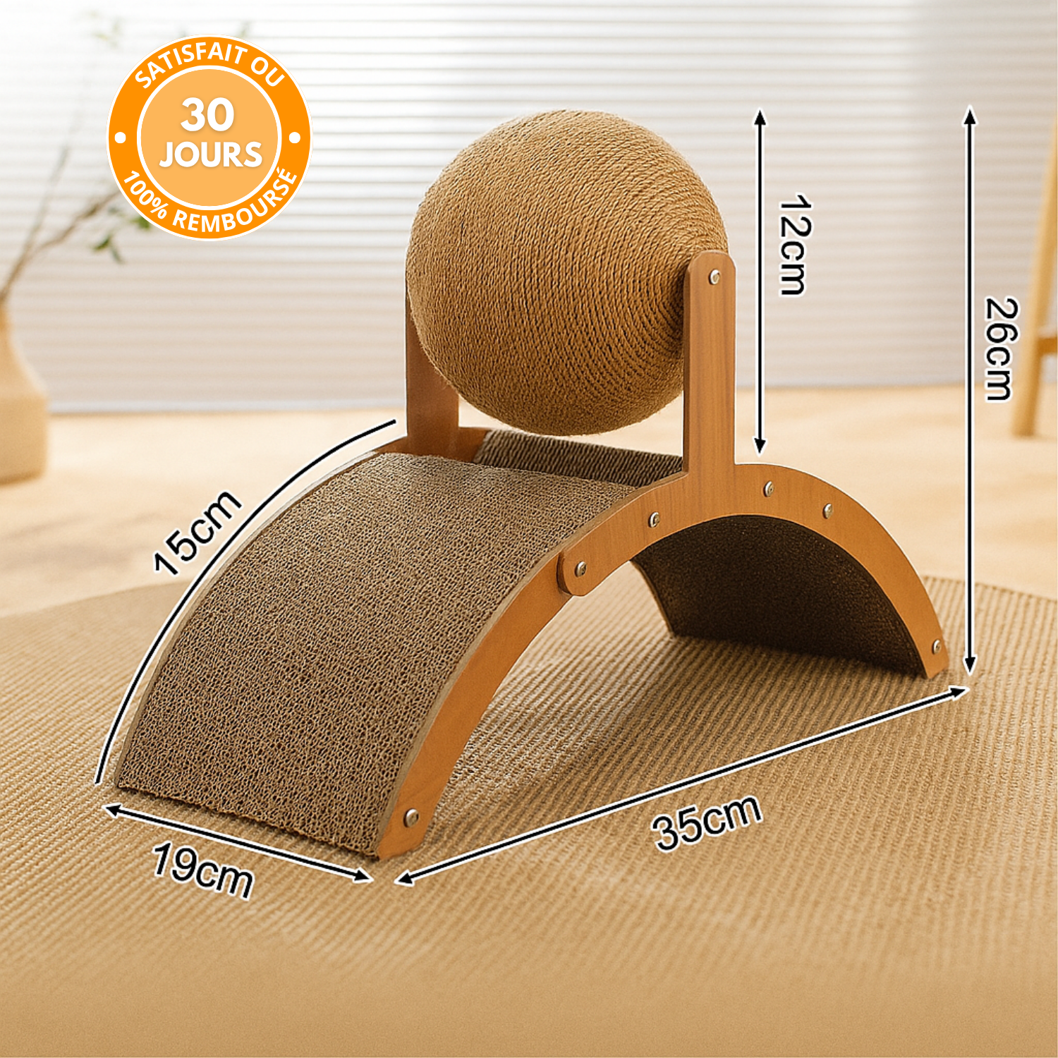 WoodBallPlay™ – Balle à Griffer Design pour Chats