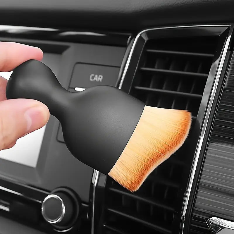 Brosse de nettoyage compacte pour tableau de bord – poils doux et prise ergonomique