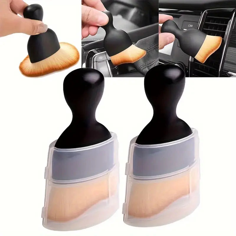 Brosse de nettoyage compacte pour tableau de bord – poils doux et prise ergonomique