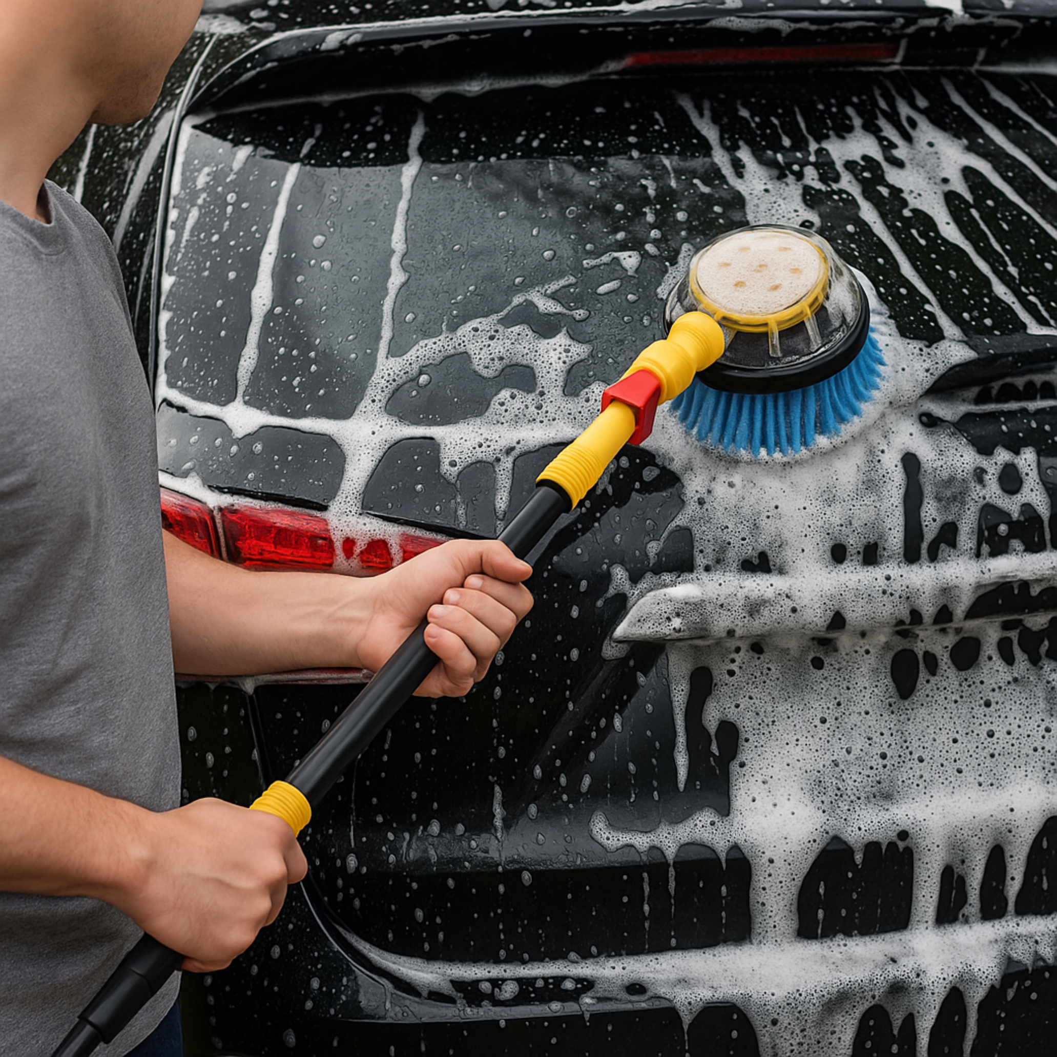 HydroSpin360 | Brosse rotative à mousse active sans électricité